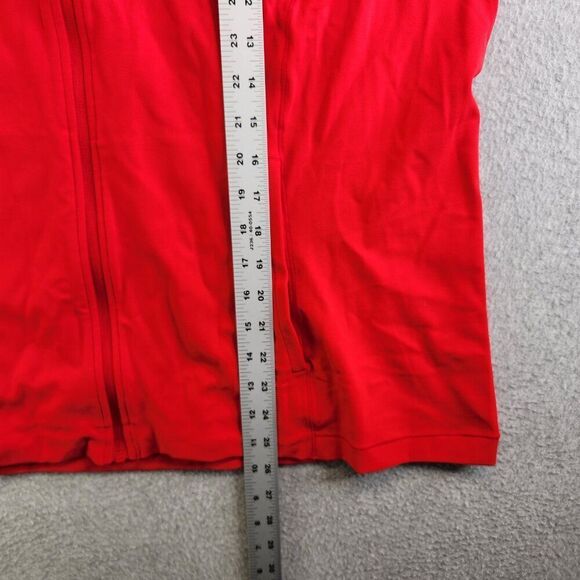 Nike Jacket Womens 1X Red Yoga Luxe Fitted Dry Fit Studio Practice Full Zip New - Picture 13 of 16